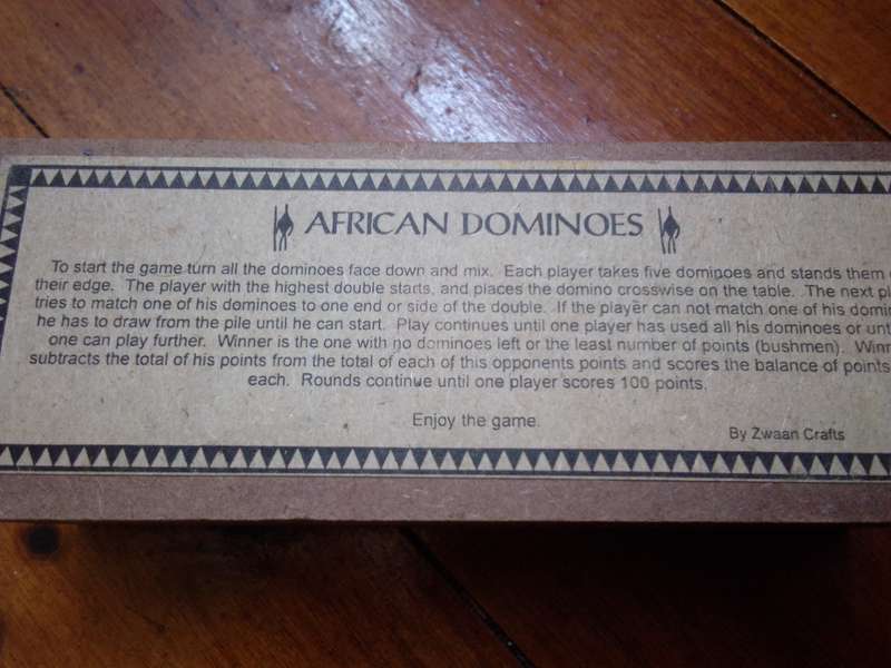 Set of Handcrafted African Dominoes
