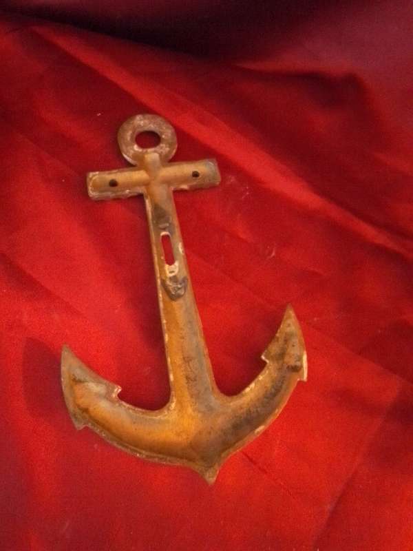 Vintage Brass Wall Hanging Anchor