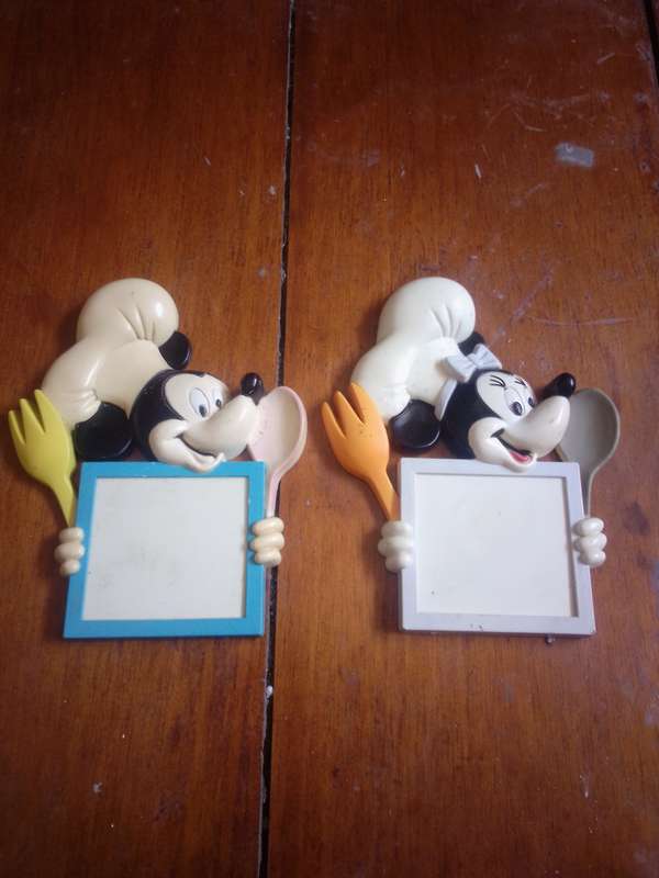 Set of 1970's Minnie & Mickey Mouse Fridge Magnets Disney Branded