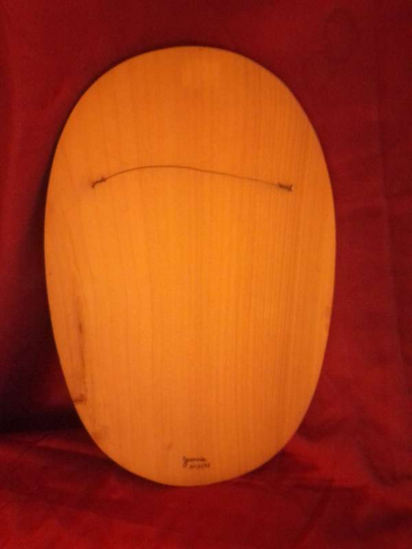 Stunning Painted Wood Carving 'Fish Eagle' Signed Jeannie 95'