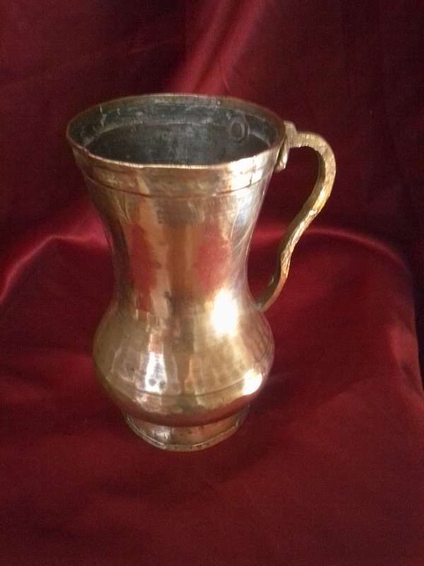 Victorian Hammered Brass Tankard
