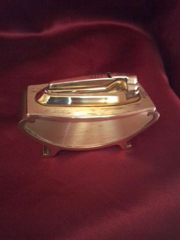 Vintage Brass Ronson Table Lighter marked SPIERS 1970