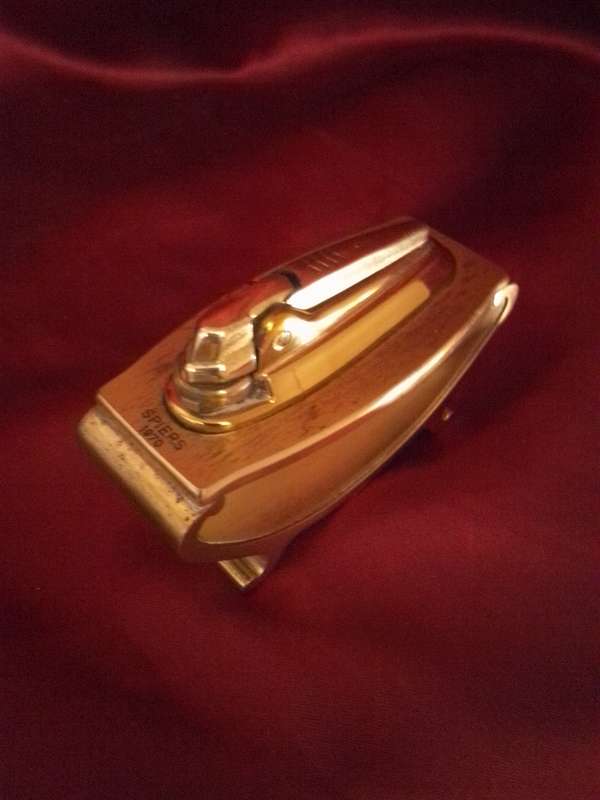 Vintage Brass Ronson Table Lighter marked SPIERS 1970