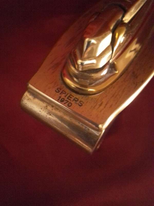 Vintage Brass Ronson Table Lighter marked SPIERS 1970