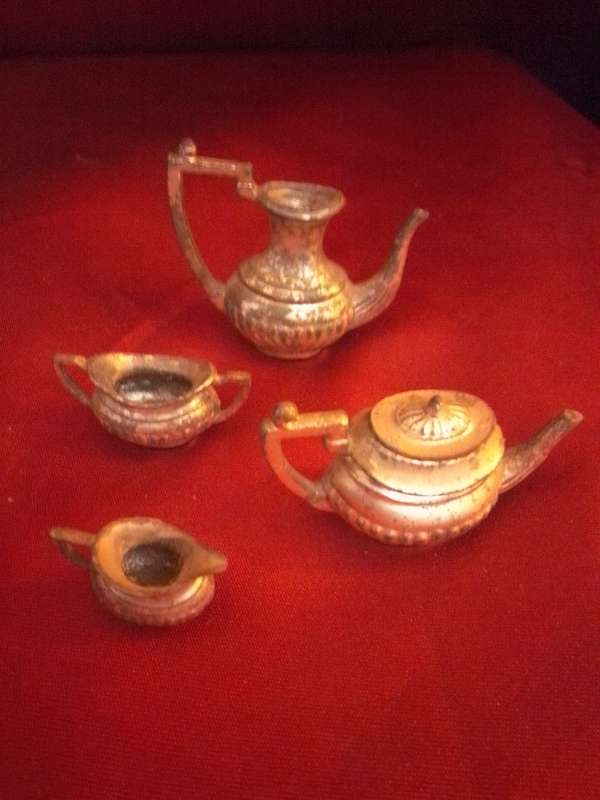 Miniature Plated Tea Set