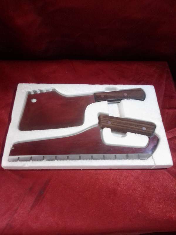 Vintage 1970's Yax Japan Stainless Steel Meat Cutter & Cleaver (Mint Condition)