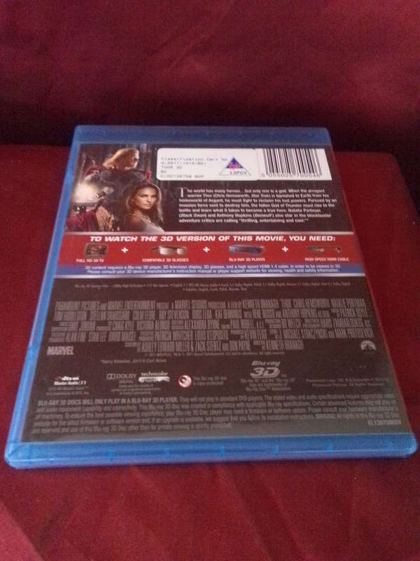 THOR Limited 3D Edition Blu-ray Disc