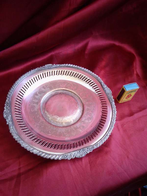 Old English Reproduction Silver Plated Wine Bottle Coaster