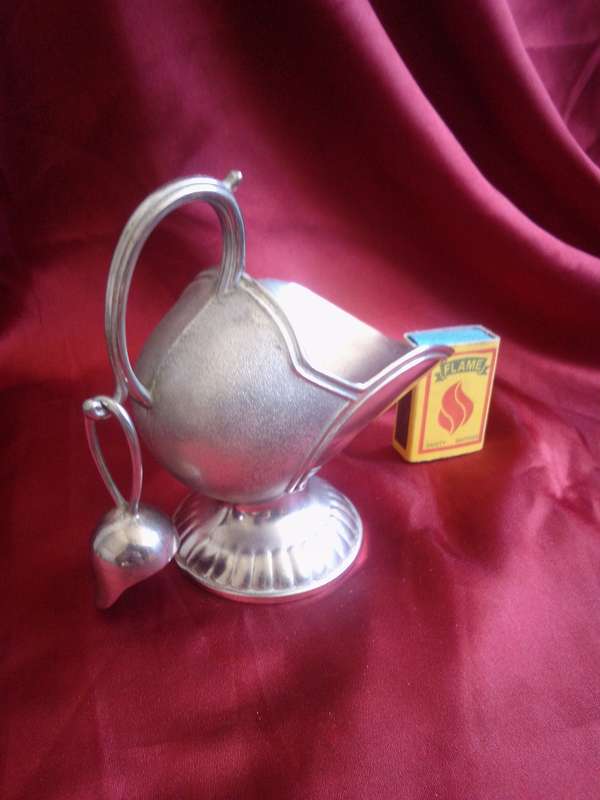 Vintage Plated Sugar Basin With Original Scoop
