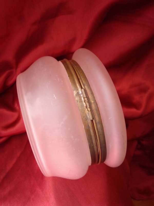 1940's Glass & Brass Powder / Trinket Box
