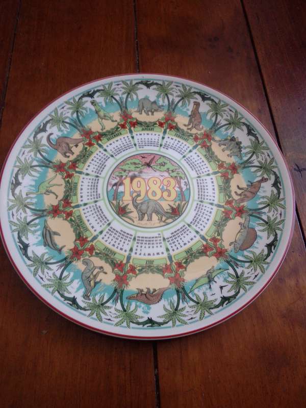 1983 Wedgwood Calendar Plate Thirteenth Series 'The Age of Reptiles'