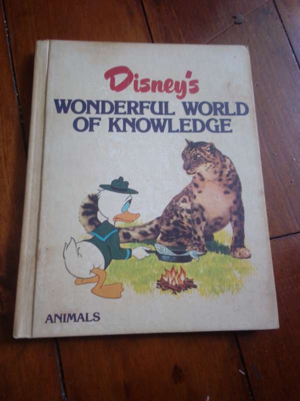 1982 Disney's Wonderful World of Knowledge 'Animals' Hardcover