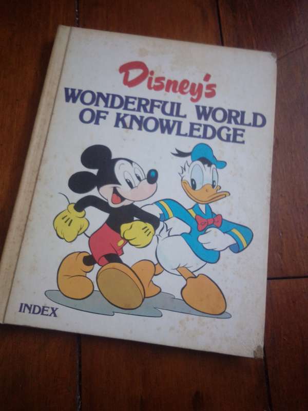 1982 Disney's Wonderful World of Knowledge 'Index' Hardcover