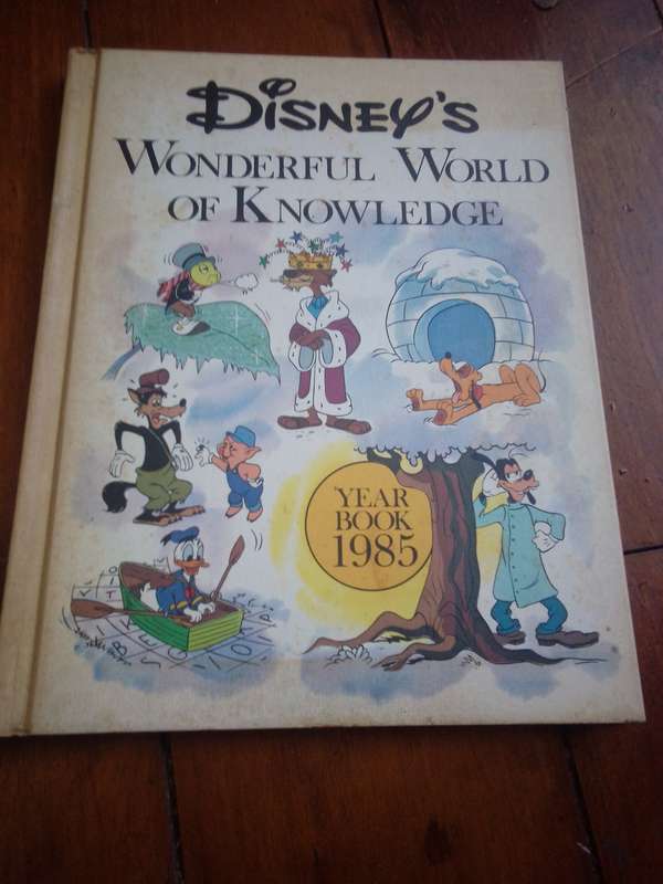 1985 Disney's Wonderful World of Knowledge Hardcover Year Book