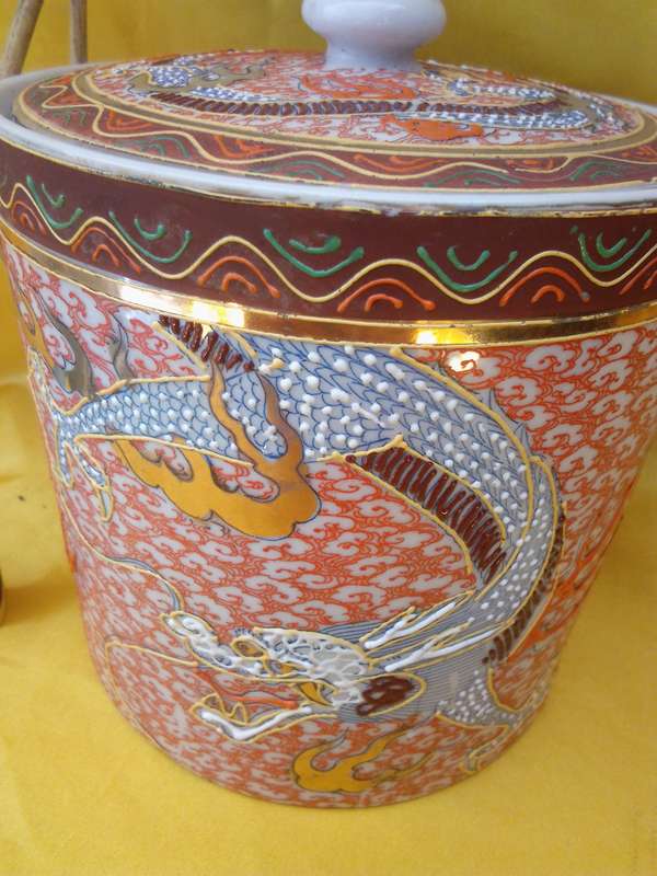 Vintage Japanese Dragonware Porcelain Ginger Jar