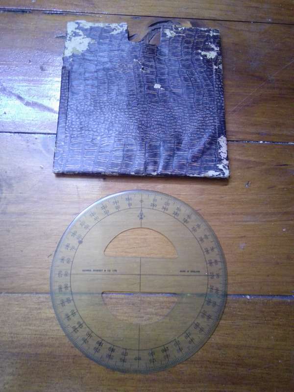 1940's George Rowney & Co Protractor In original Pouch
