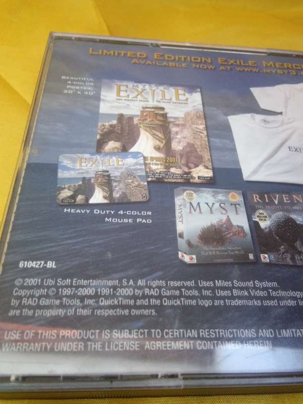 2001 MYST III EXILE PC (4 DISC)