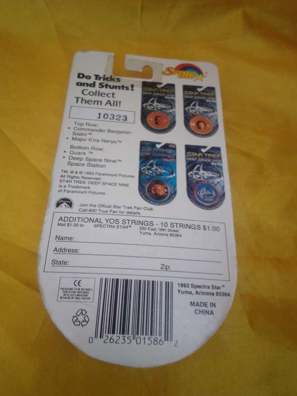 Rare 1993 Star Trek Deep Space Nine 'Quark' Yo-Yo In original Packaging