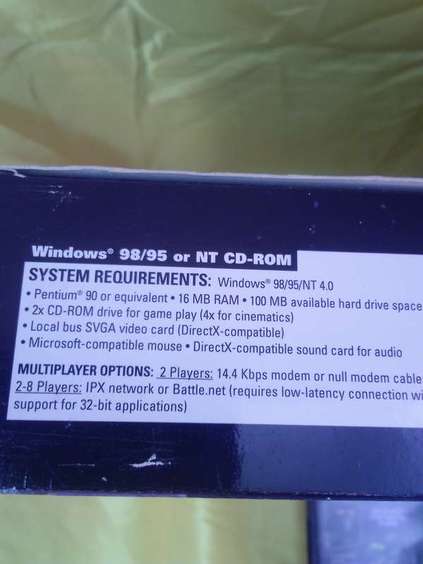 1998 STARCRAFT BATTLE CHEST BIG BOX PC