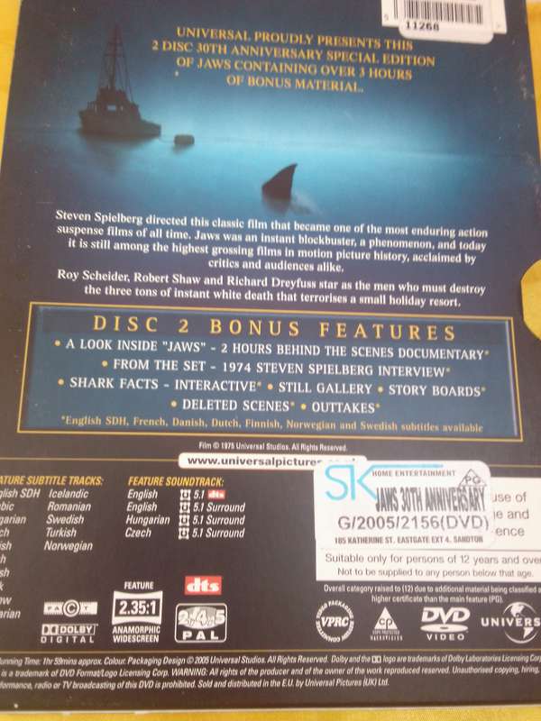 JAWS 2 DISC SPECIAL EDITION DVD BOXSET