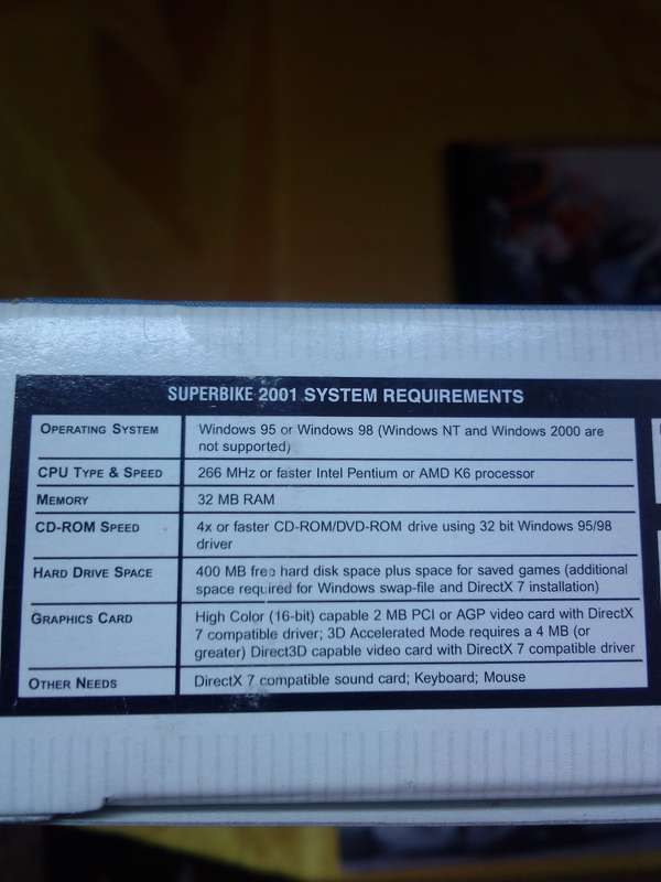 SUPERBIKE 2001 BIG BOX PC
