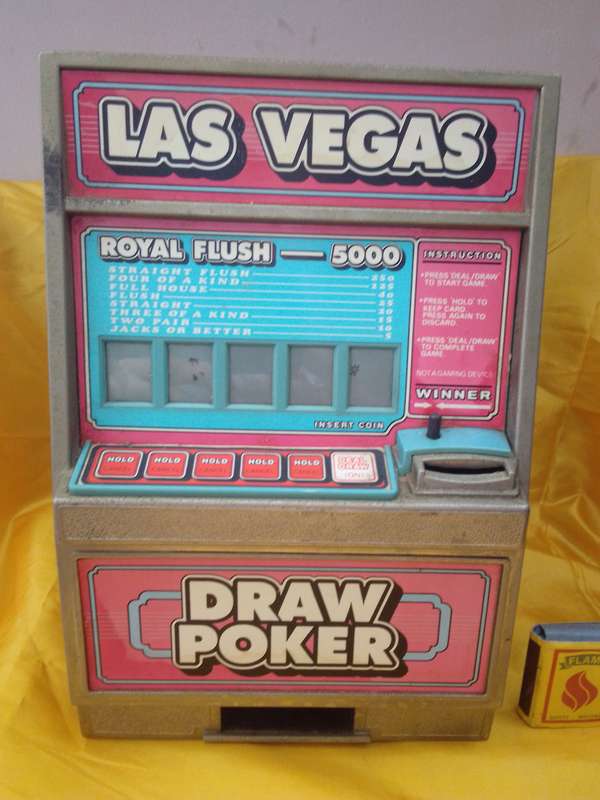 Large 70's / 80's Las Vegas Battery Operated Draw Poker