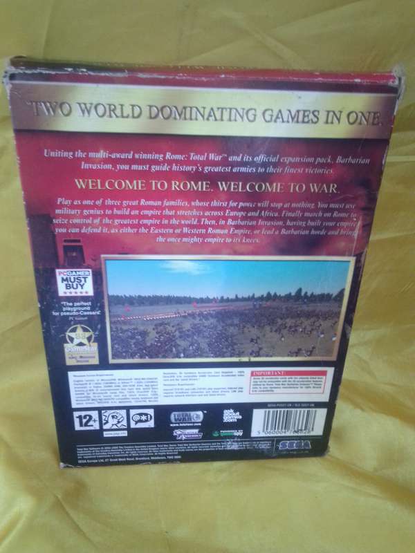 Rome Total War + Barbarian Invasion Expansion PC (Small Box Set)