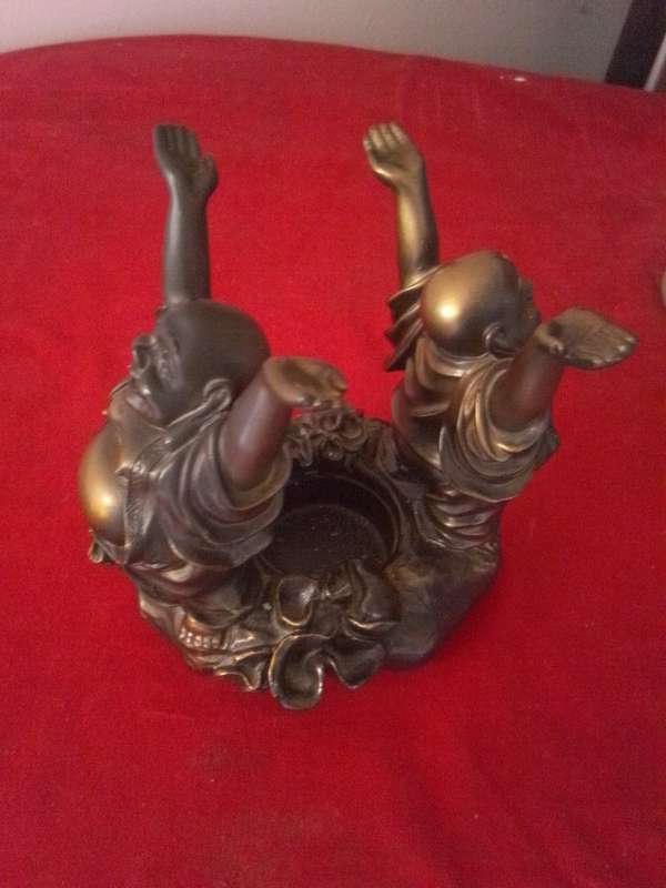 KWC Handpainted Resin Buddha Candle Holder