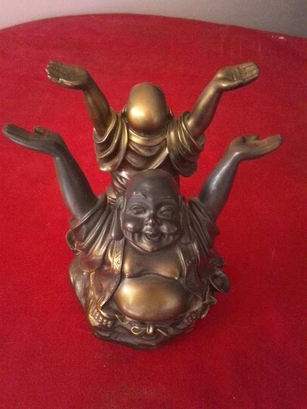 KWC Handpainted Resin Buddha Candle Holder