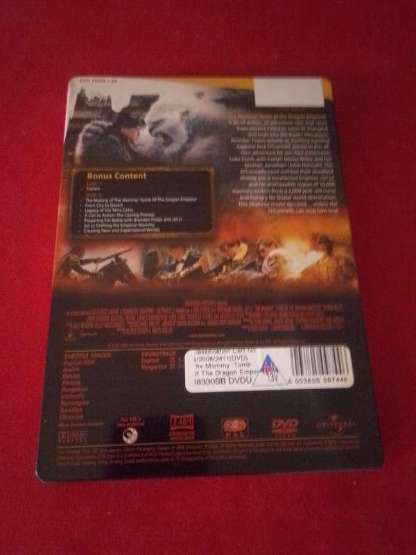 Steelbook DVD The Mummy Tomb of the Dragon Emperor 2 Disc Special Edition
