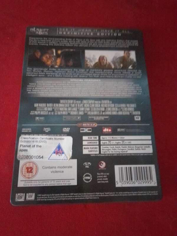 Steelbook DVD Planet of the Apes Definitive Edition (2 Discs)