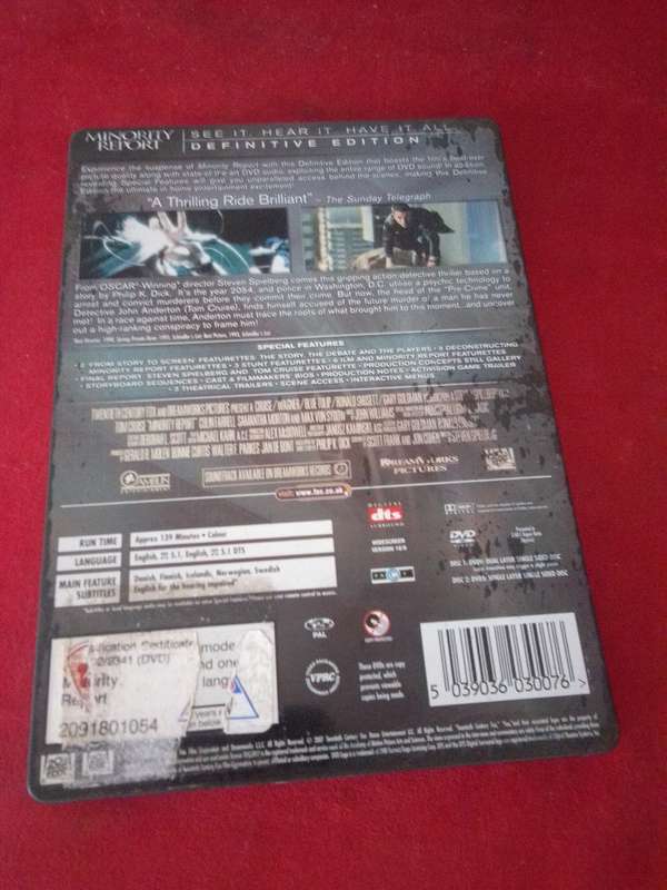 Steelbook DVD MINORITY REPORT DEFINITIVE EDITION 2 DISC