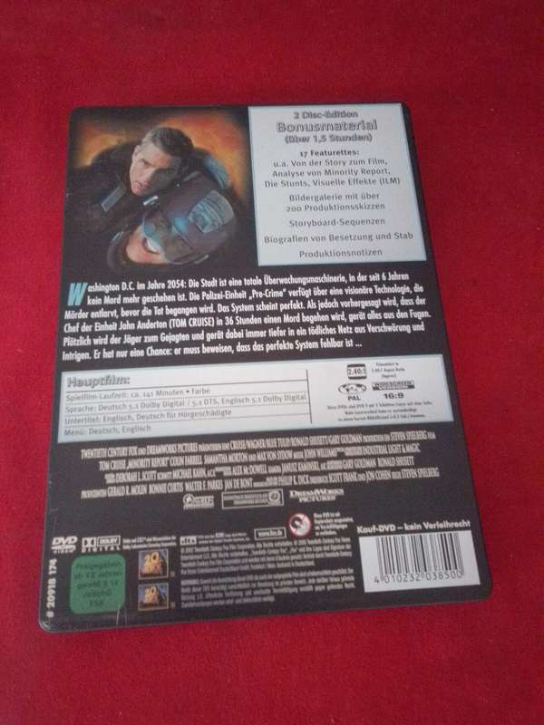 Steelbook DVD MINORITY REPORT SPECIAL EDITION 2 DISC