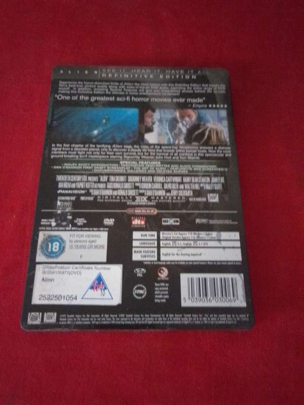 Steelbook DVD ALIEN DEFINITIVE EDITION 2 DISC