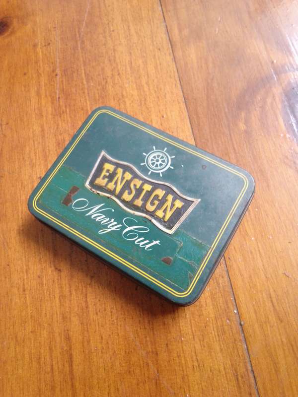 Vintage ENSIGN Navy Cut Cigarette Tin