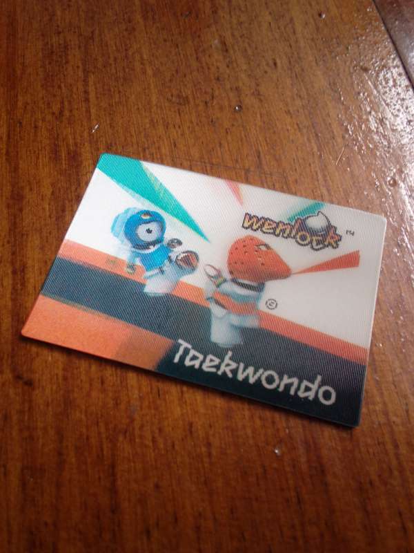 Wenlock 2012 Olympic Games 3D Trading Card #19 Taekwondo