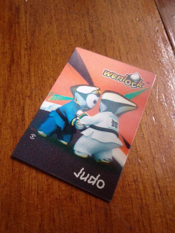 Wenlock 2012 Olympic Games 3D Trading Card #18 Judo