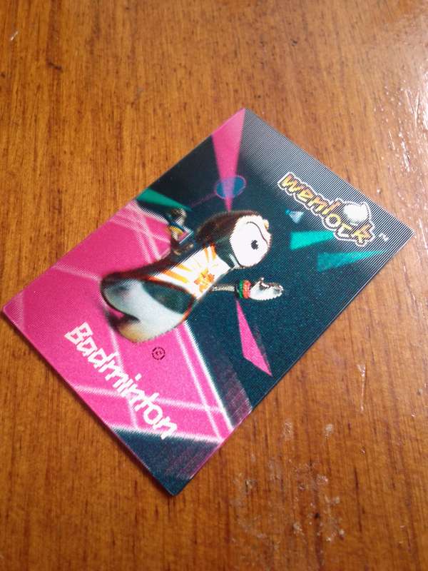 Wenlock 2012 Olympic Games 3D Trading Card #32 Badminton