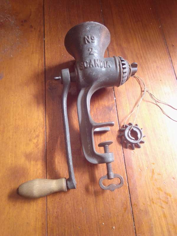 Vintage Scandia Sweden No 2 Meat Grinder with Accessories