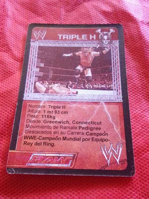 WWE RAW 'TRIPLE H' TRADING CARD