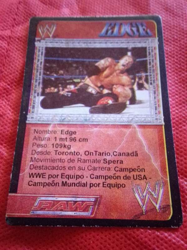 WWE RAW 'EDGE' TRADING CARD