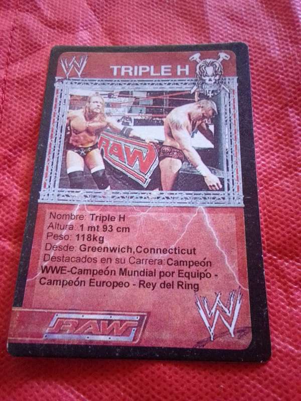 WWE RAW 'TRIPLE H' TRADING CARD