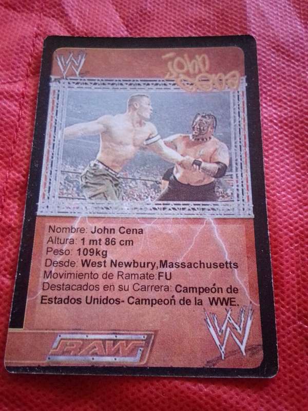 WWE RAW 'JOHN CENA' TRADING CARD