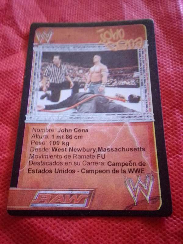 WWE RAW 'JOHN CENA' TRADING CARD