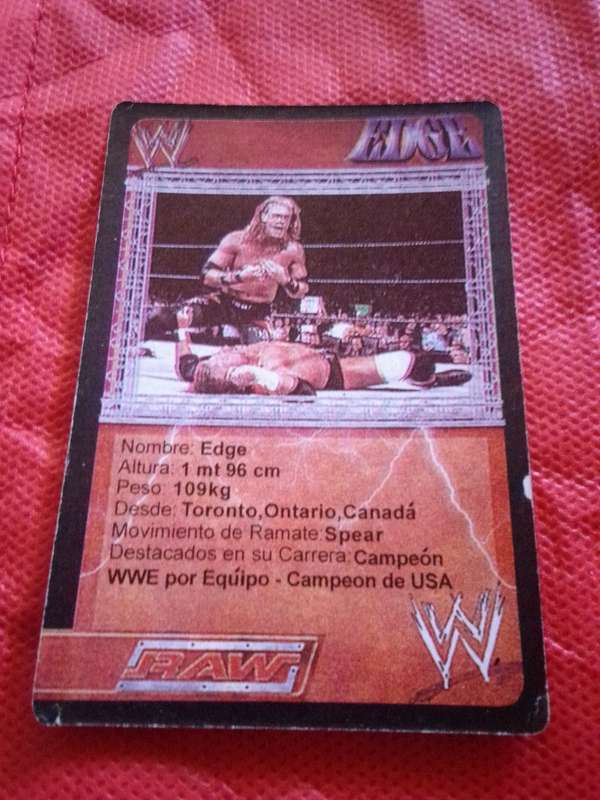 WWE RAW 'EDGE' TRADING CARD