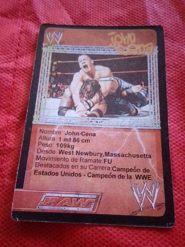 WWE RAW 'JOHN CENA' TRADING CARD