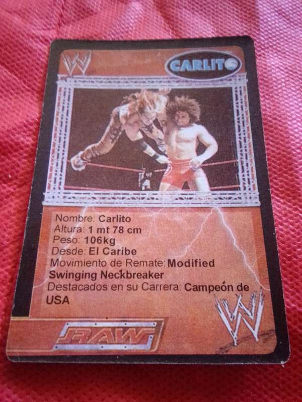 WWE RAW 'CARLITO' TRADING CARD