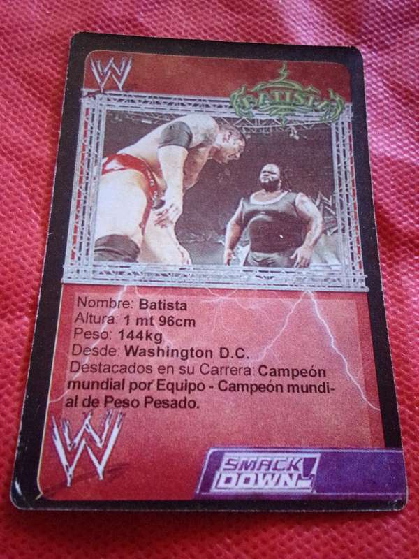 WWE SMACKDOWN 'DAVE BATISTA' TRADING CARD