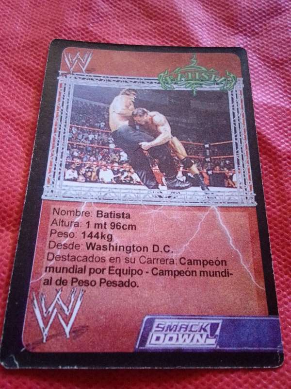 WWE SMACKDOWN 'DAVE BATISTA' TRADING CARD