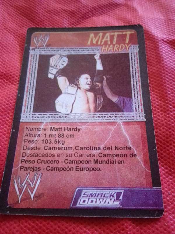WWE SMACKDOWN 'MATT HARDY' TRADING CARD